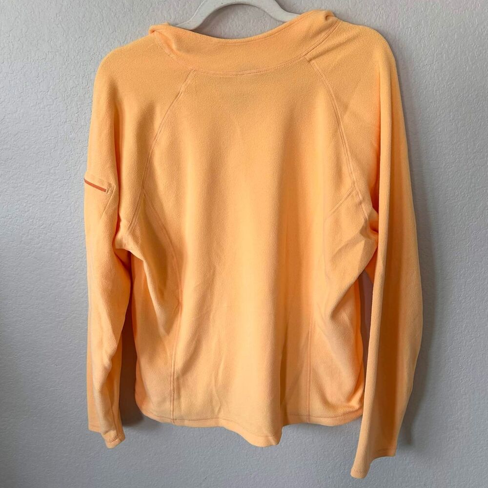 L.L. Bean Fleece Pullover Jacket Women's XL Butter Yellow Quarter Zip Gorpcore - Picture 3 of 7